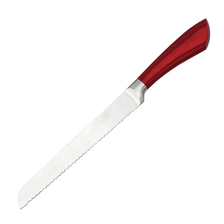 Economic Stainless Steel Kitchen Knives Golden Coating Bread Cutting Knife