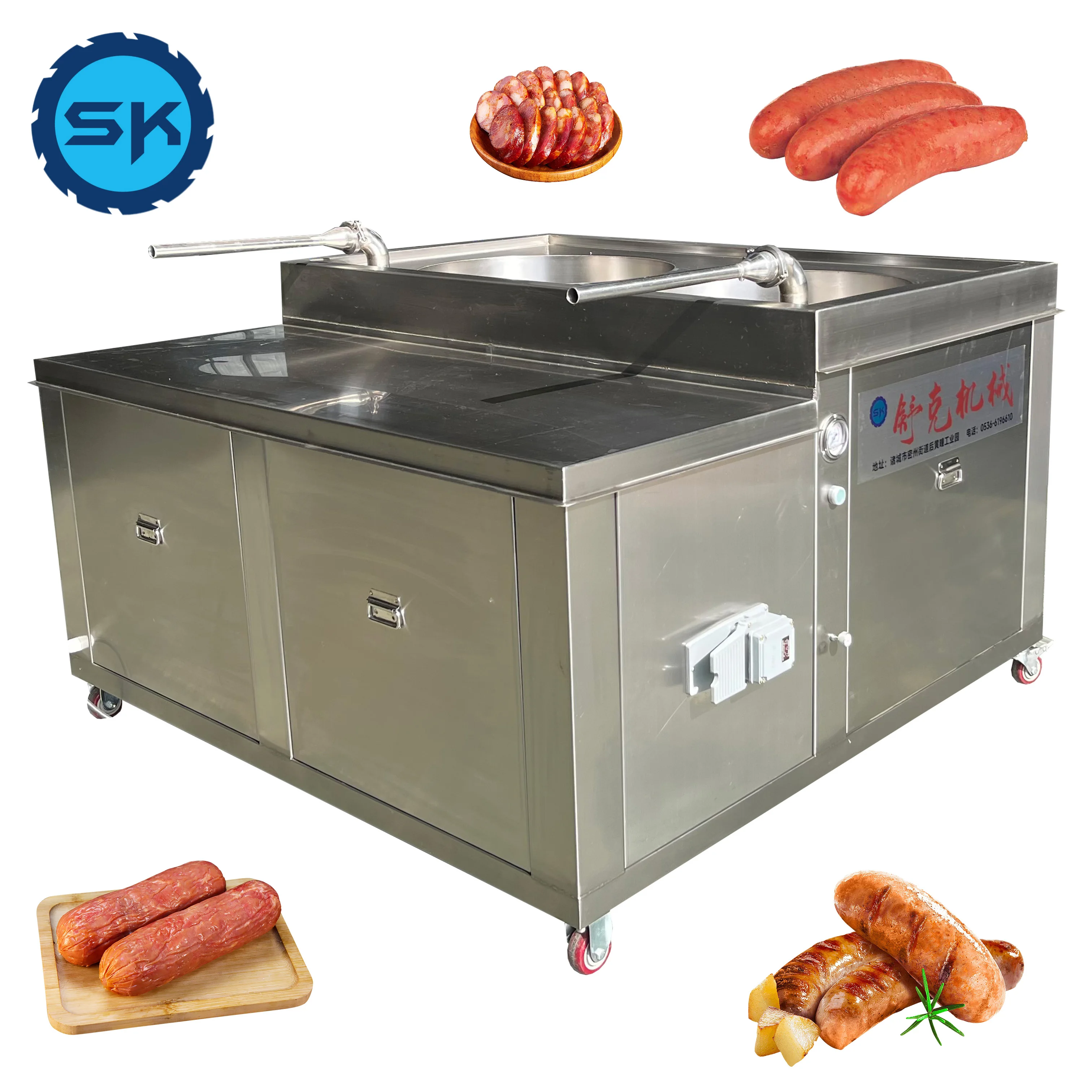 Russian Sausage Filler Hydraulic Enema Industry Make Machine hydraulic Enema Automatic Fully Automated Sausage
