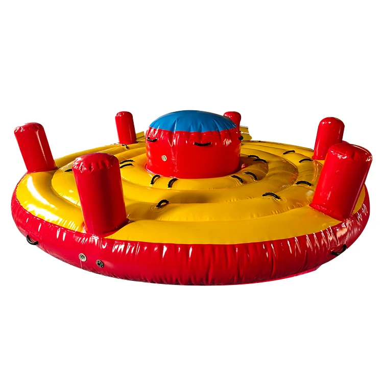 Chinese Factory inflatable saturn ufo rocker Commercial Water Sport Towable Flying Crazy Disco Boat for wholesales