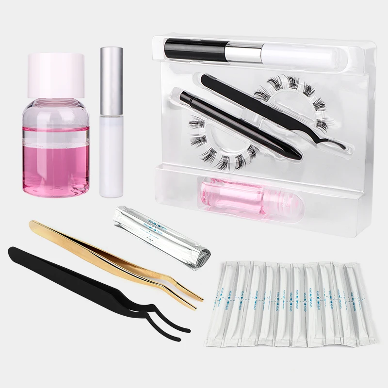 The Most Popular Cluster Lashes Wide Band Single Pair Eyelashes Magnetic Eyeliner Tweezers Diy Lash Extensions Made In Korea
