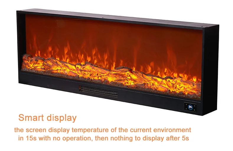 Customizable Size Flame Home Smart Wall Mounted Electric Fireplace Insert