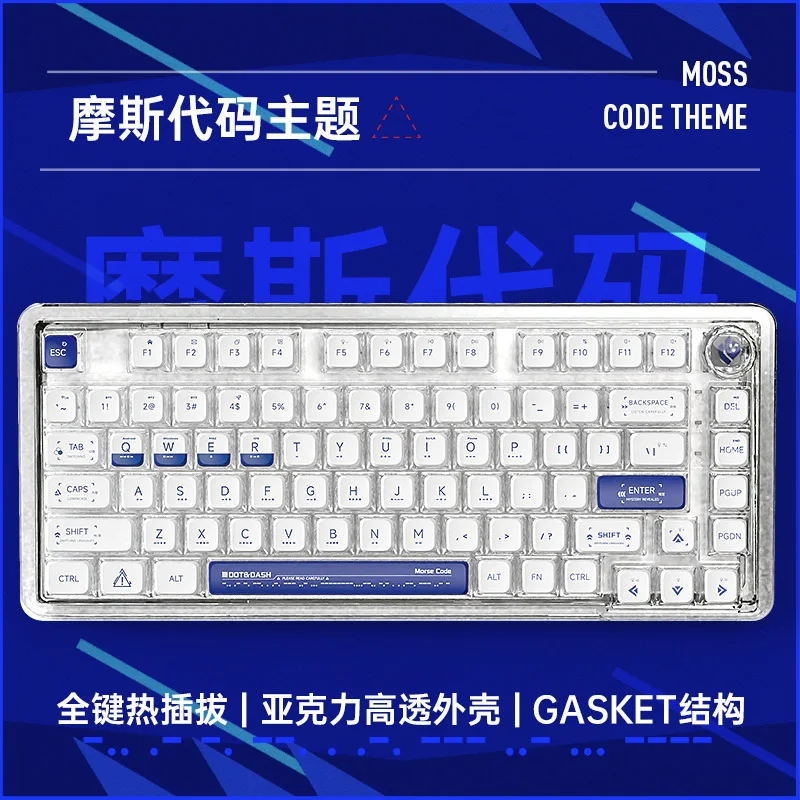 for LEOBOG K81 Custom Mechanical Keyboard RGB Tri-Mode Full Key Hot Swap Structure Transparent