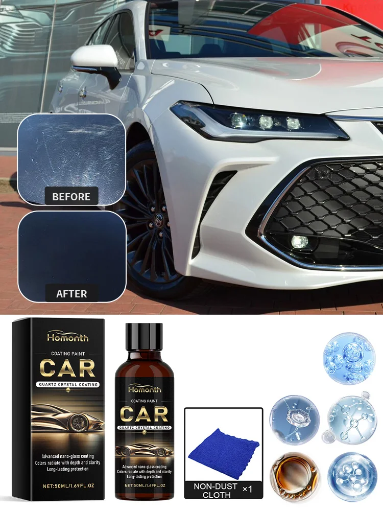 Homonth Crystal Coating Car Polishing Nano Crystal Coating Agent Restore Plastic Parts Crystal Coating Car