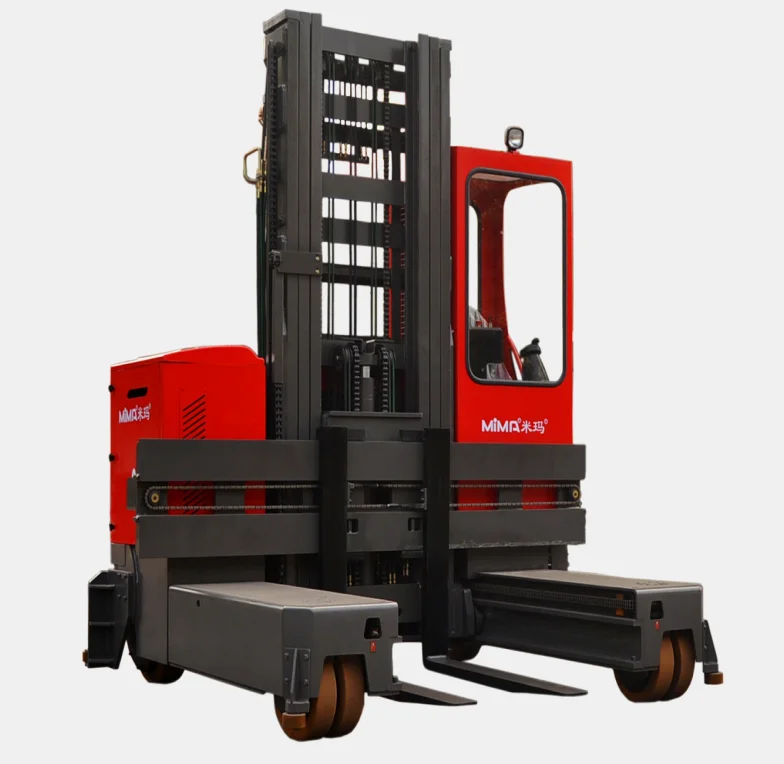 Multi directional electric reach truck For horizontal handling of long materials