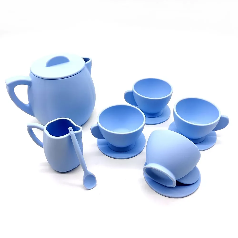 BPA Free No Plastic Environment-friendly Materials Toys Tea Set, Motor Skills, Language & Communication Kids Role Play Toys
