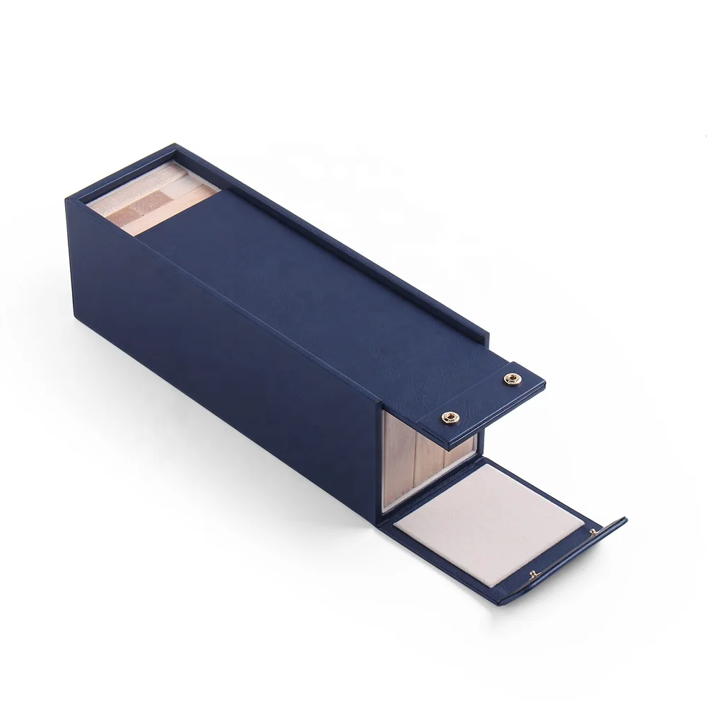 custom print 54 small wooden tumbling tower game for kids building blocks toy tumble tower with leather gift box