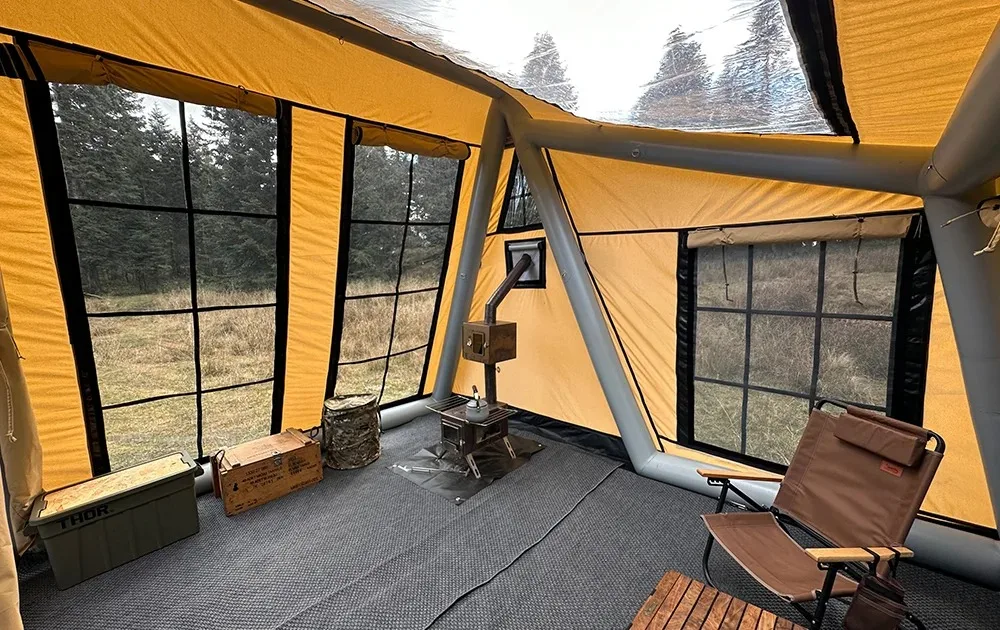 High Quality Air Inflatable Camping Tent House 2-8 Person Outdoor Portable Tent With Water Proof Roof for Climbers