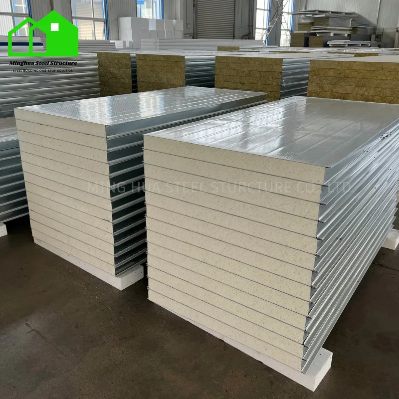 Wholesale price PU sandwich clean panel Rock wool sandwich panel business hotel home decoration