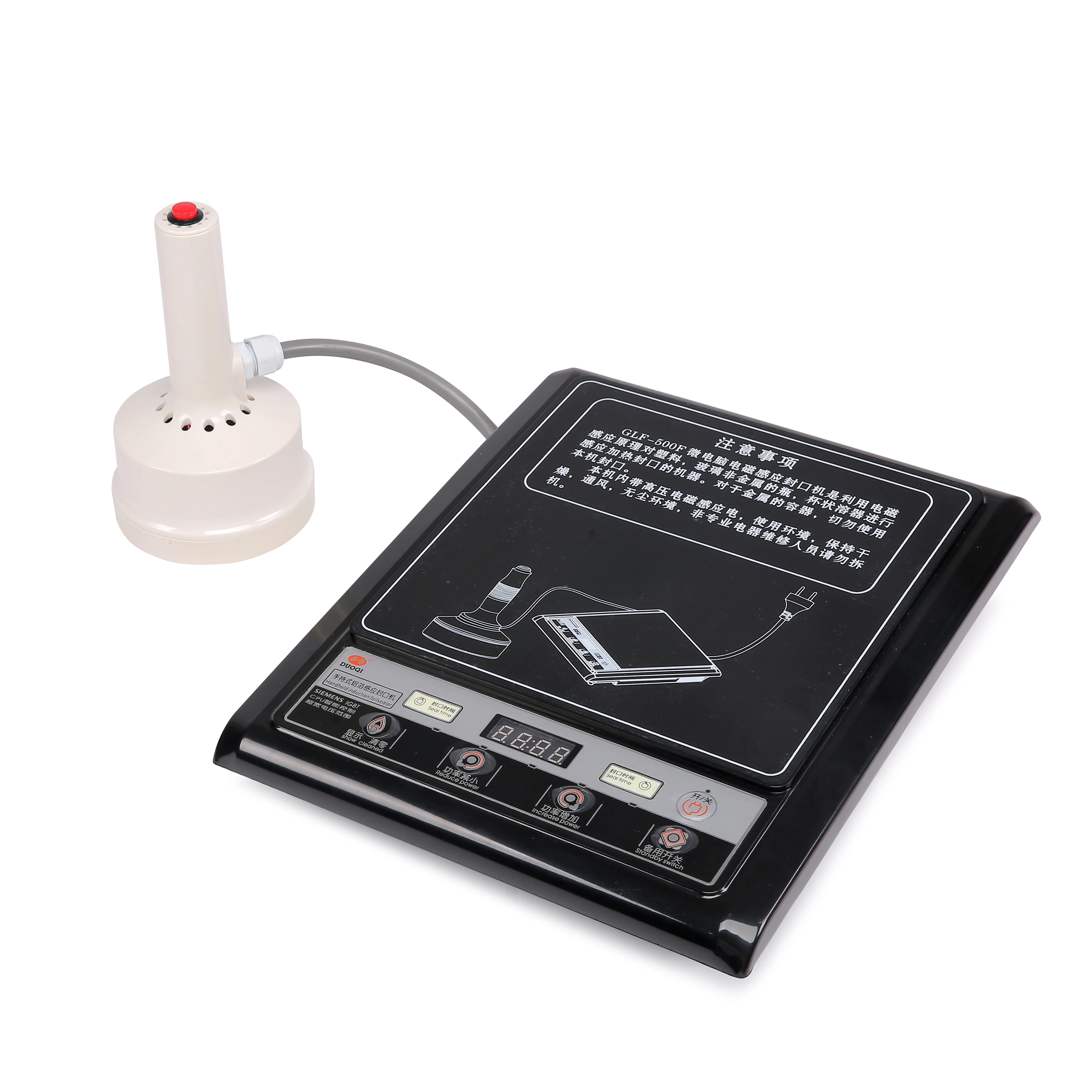 DUOQI GLF-500F hand held sealer plastic bottle sealing machine, best selling Induction manual aluminum cup foil sealing machine