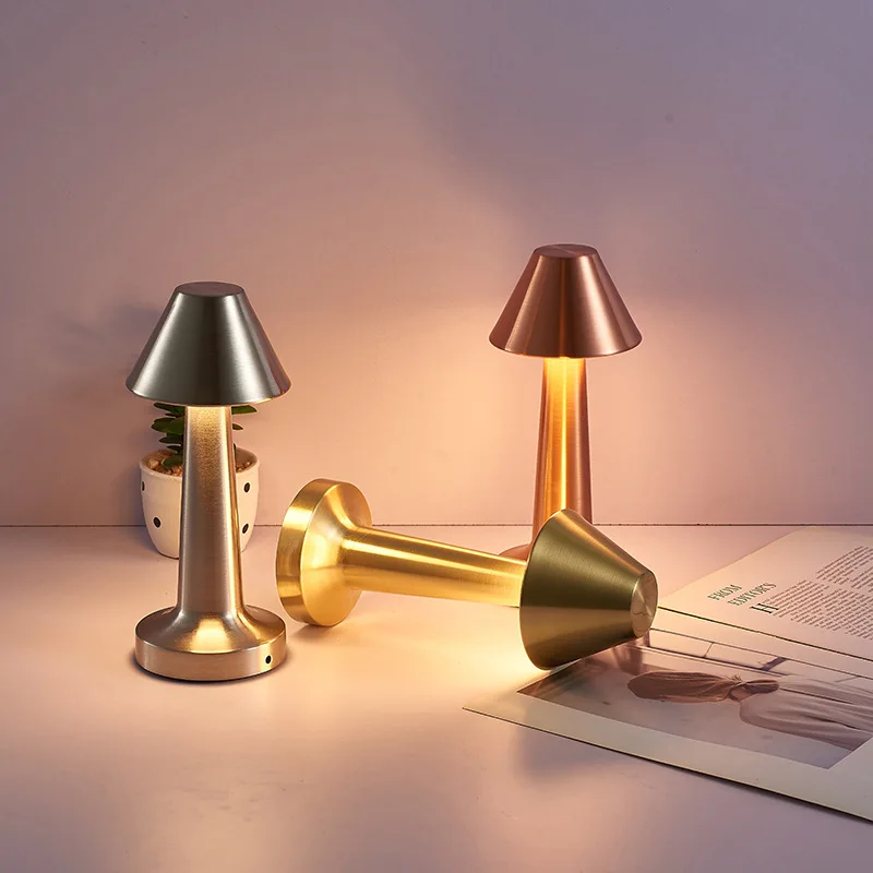 Современная ресторанная перезаряжаемая бесступенчатая Затемняющая настольная лампа для чтения в спальне