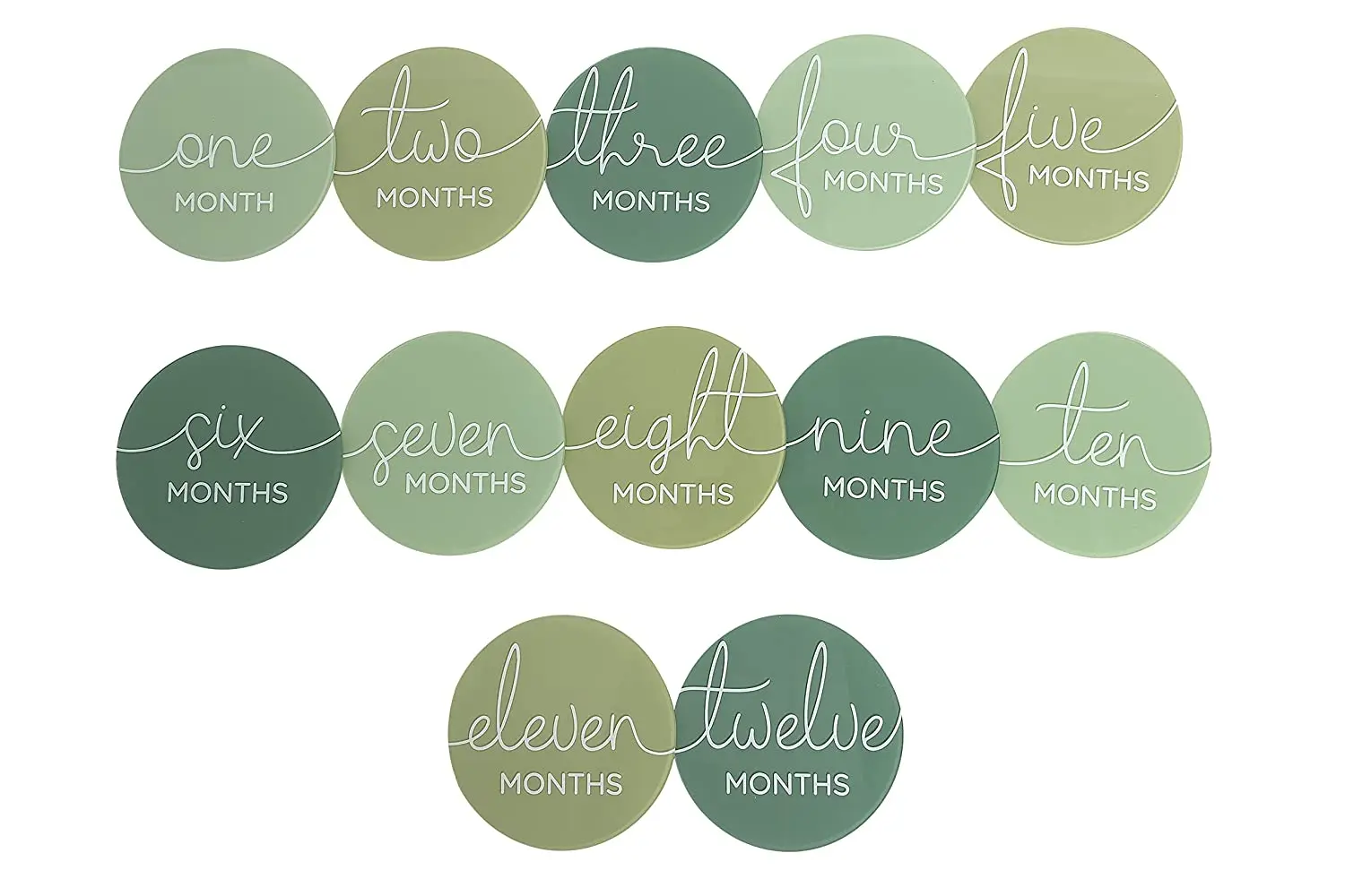 Custom Acrylic Monthly Milestone Photo Cards Baby First Year Photo Prop Discs Pregnancy Journey Milestone Markers