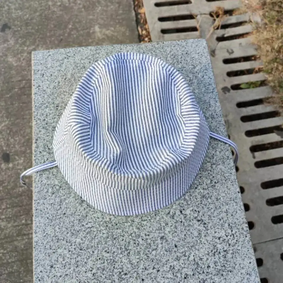 Monogrammed Blank Seersucker пляжные шляпы летняя детская бейсбольная