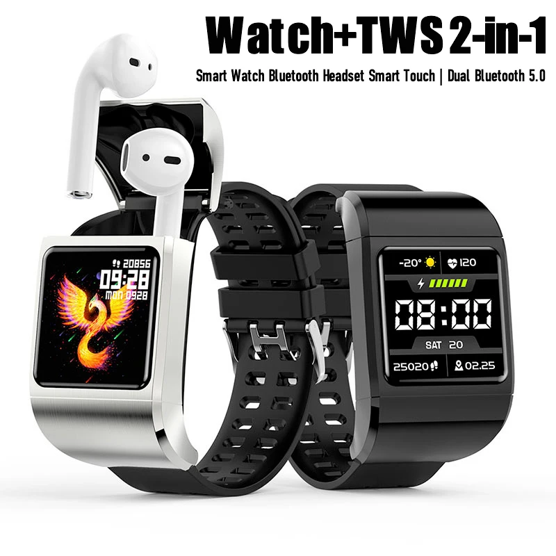 CRELANDER G36 Pro Smart Bracelet Waterproof Earphones Headphones 2 in 1 Smart Watch With TWS Earbuds