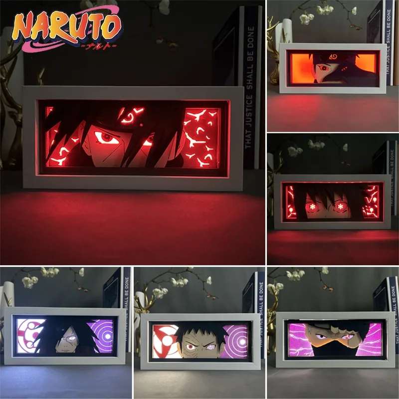 Anime Paper Cut LED Light Box Handmade Manga Shadow Lamp Carving Night Light Table Lamp for Room Decor