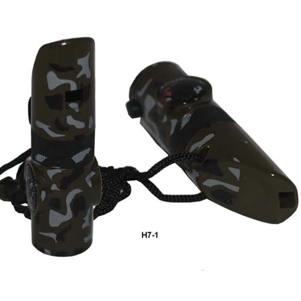 Lifesaving Compass Light Thermometer 7 in 1 Multifunctional Whistle