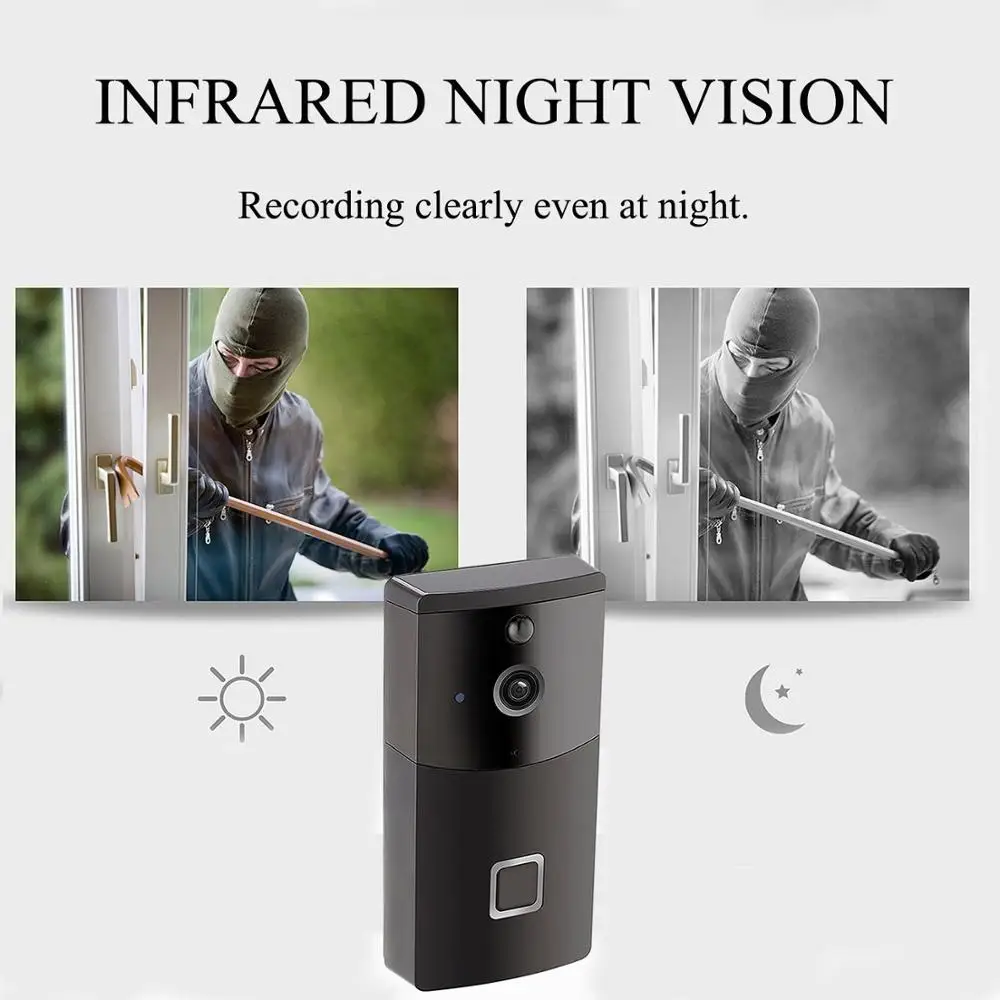 2020 1080P Smart Home Tuya Wifi Visual Video intercom outdoor Wireless smart Doorbell Ring HD Camera With Real-Time 2-Way Talk