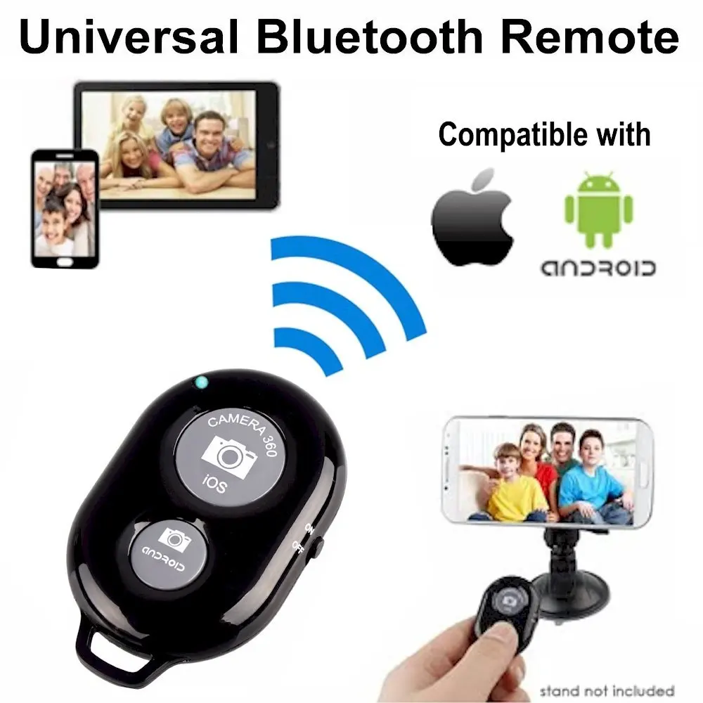 New BT Wireless Remote shutter Camera Phone Monopod Selfie Stick Shutter Self-timer Timer Remote Control for IOS Android