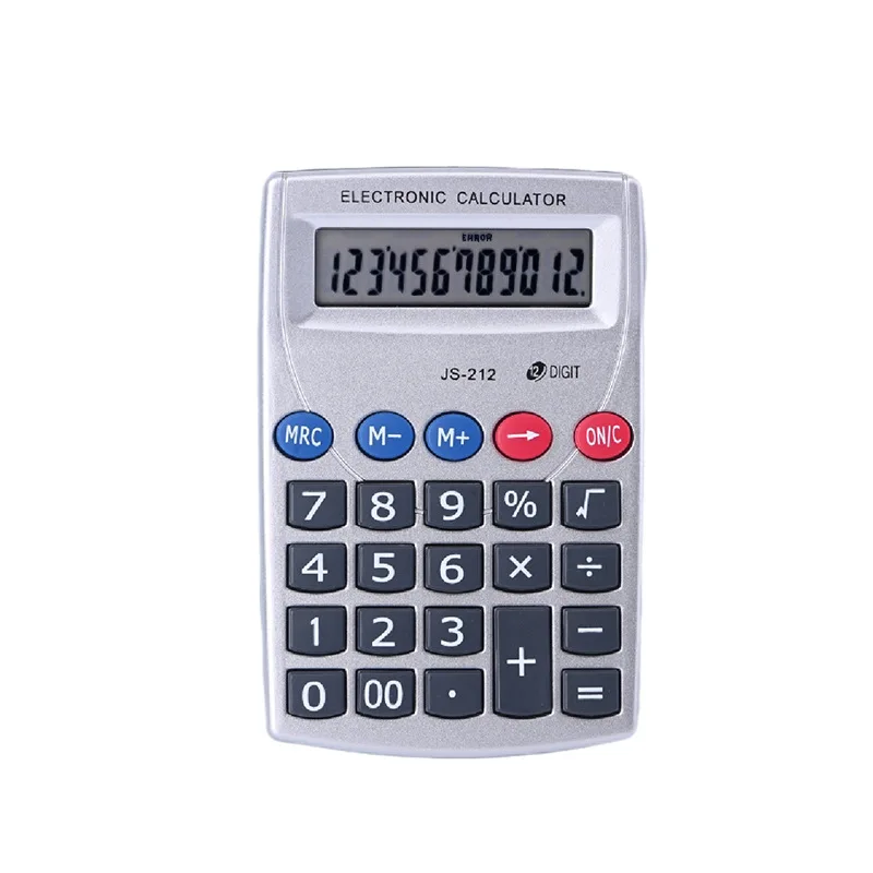 Promotional Gifts Small and portable 12-digit electronic calculator Lcd Display Key Sound Function Small Calculator office