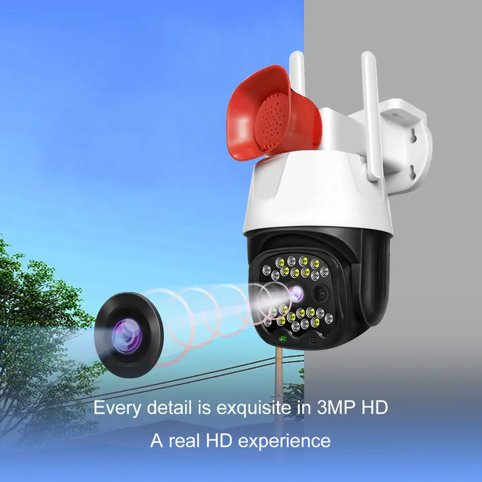 Оптовая продажа беспроводная Ip-камера видеонаблюдения HD 1080P 3MP с двухсторонним аудио
