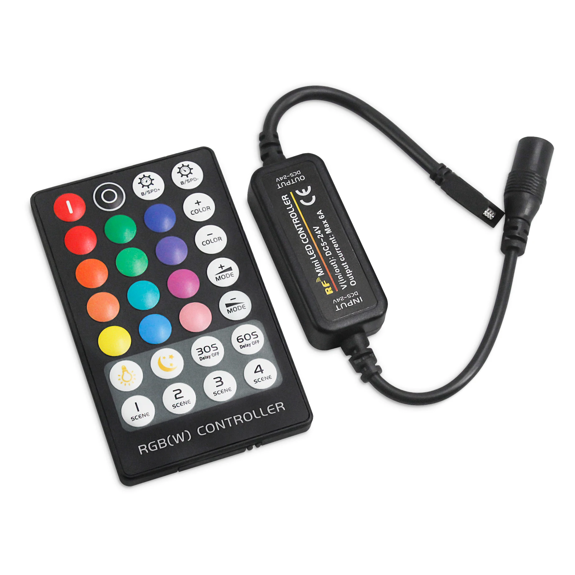 Best Price wireless RF mini RGBW controller brightness adjustment  easy wiring small size indoor lighting