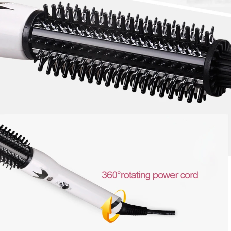 360 Degree Rotating Hair Curler Comb Automatic Curling Comb Auto Rotating Hair Curler Comb Professional Hairs Rollers Curling
