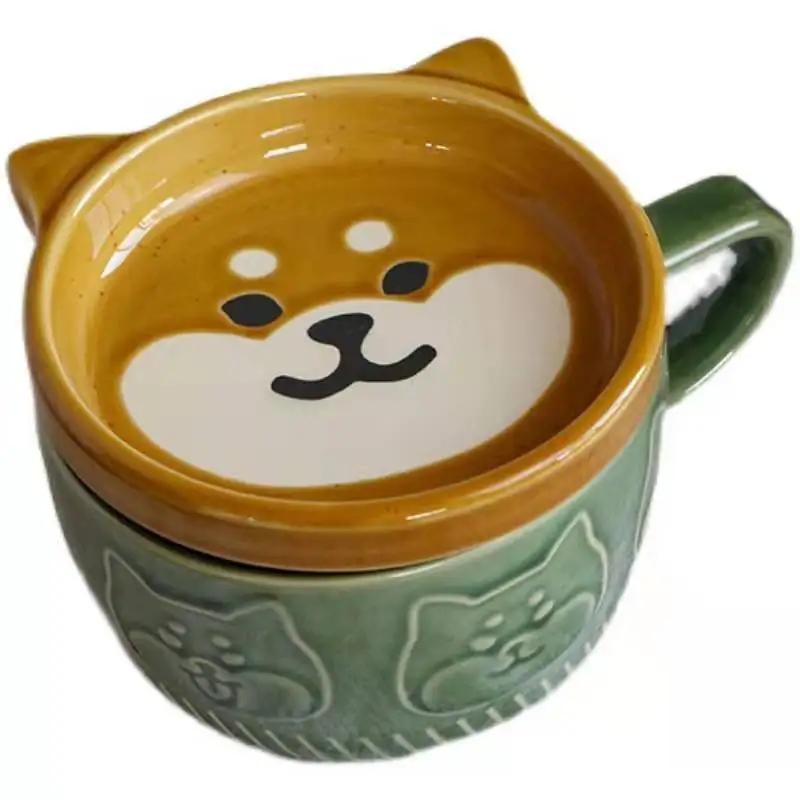 Shiba Inu Panda mug with lid
