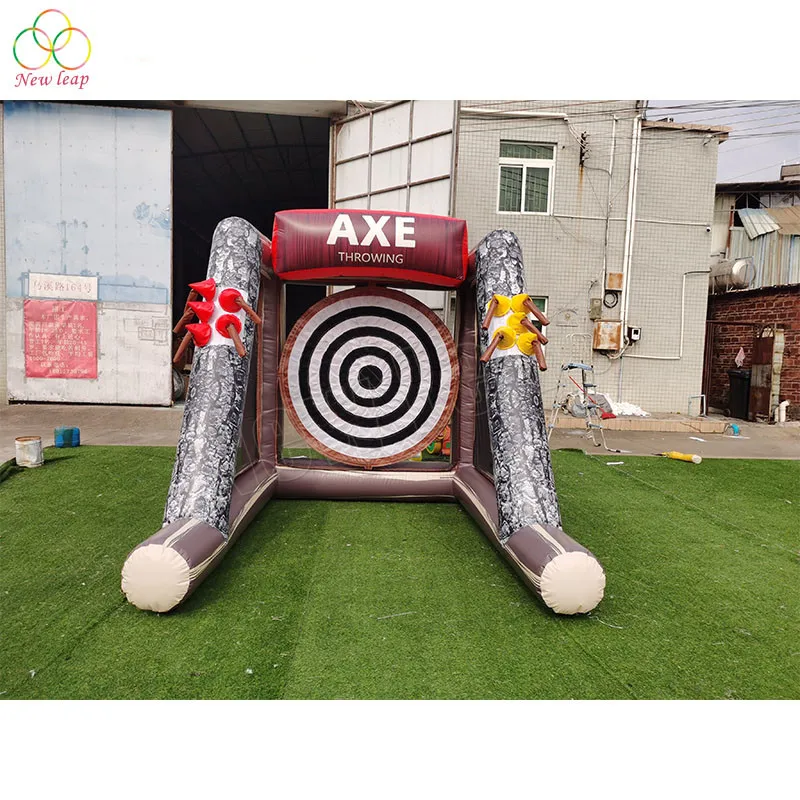 battle inflatable game inflatable sticky axe throwing with 10 axe
