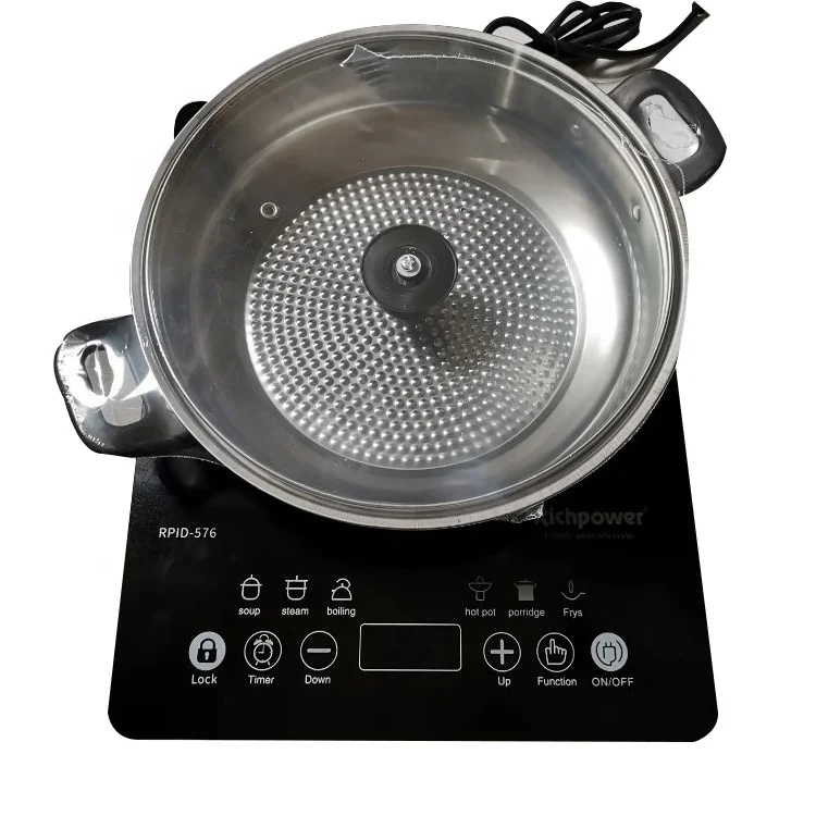 touch control micro crystalline plate  Induction cooker with soup pot induction cooker set