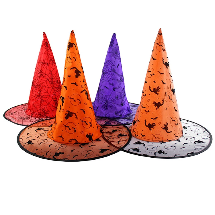 Wholesale Supply Wizard Witch Pointed Fez Party Cosplay Hat For Halloween Decoration Party