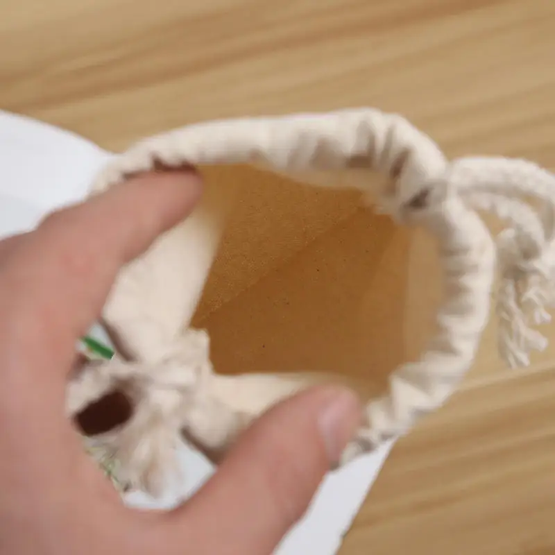 Muslin Calico Canvas Small Custom Cloth Drawstring Organic Cotton Drawstring Bags