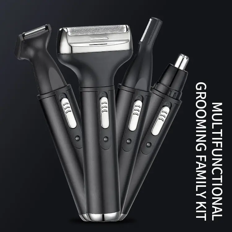 4 in 1 multifunction rechargeable with different cutting function head nose and ear trimmer