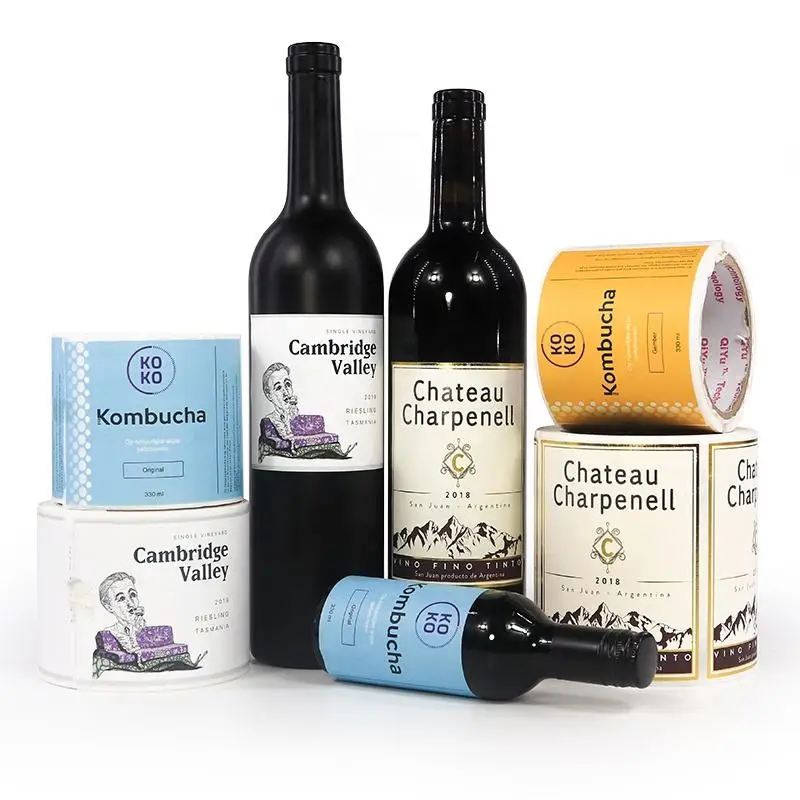Custom Waterproof Cheap Paper Personalized Wine Bottle Adhesive Label Sticker Printing