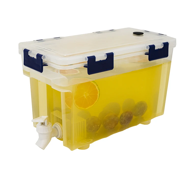 Factory 1.5 Gallon Large Capacity Plastic Cold Drink Dispenser Spigot Iced Organizer In The Refrigerator With Tap
