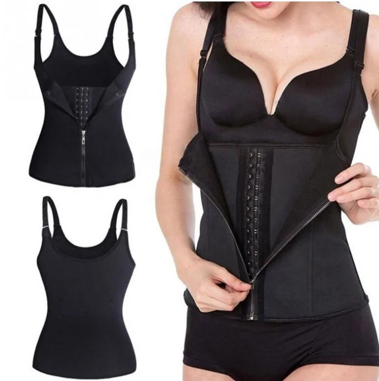Women neoprene waist trainer slimming vest belt tummy control body shaper for weight loss