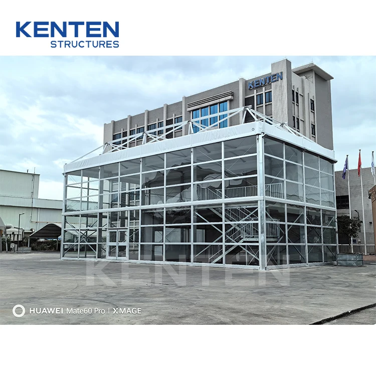 Custom large pyramid truss structure glass wall tent for party event exhibition