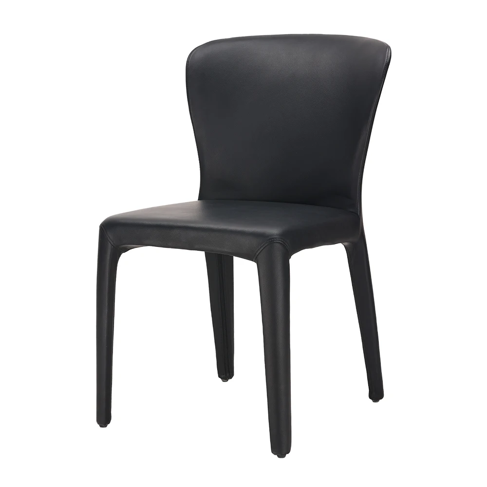 Обеденные стулья, современные минималистичные домашние кожаные обеденные стулья, обеденные стулья для ресторана, легкие роскошные стулья со спинкой, обеденные стулья для отдыха