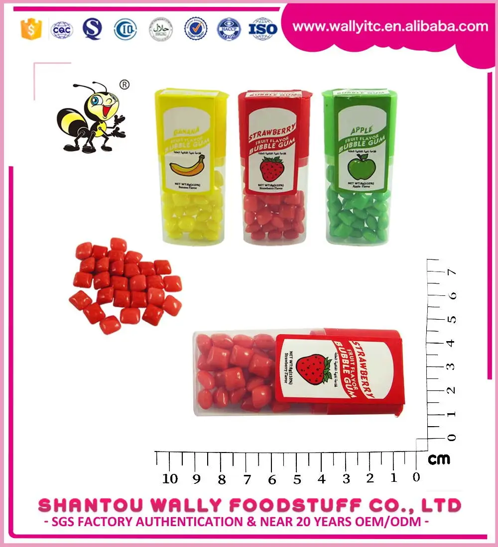 New OEM Kids Fruity Fresh wholesale candy manufacturer Bubble chew soft gum candy