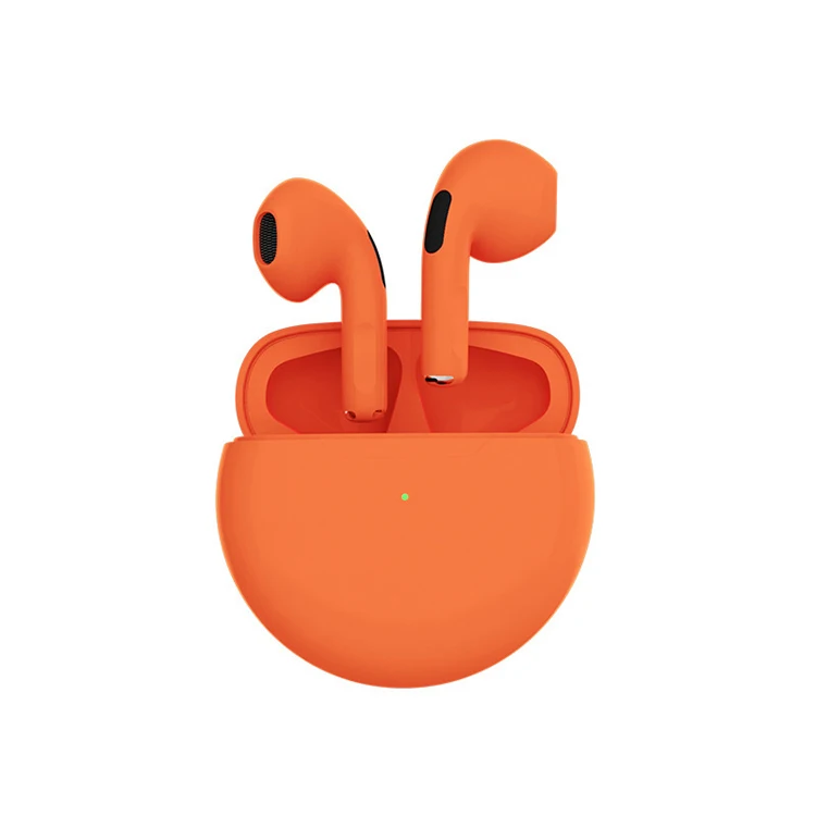 
Mini earbuds PRO 6 PRO B wireless design orange color earpiece single phone accessories earphones for wireless using 