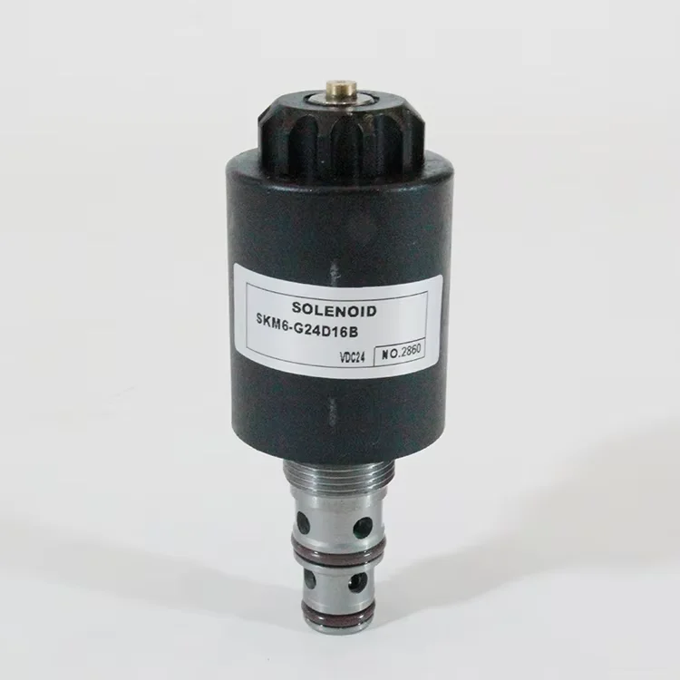 Excavator SKM6-G24D Diesel Engine Solenoid Valve KWE6K-22 G24D16B