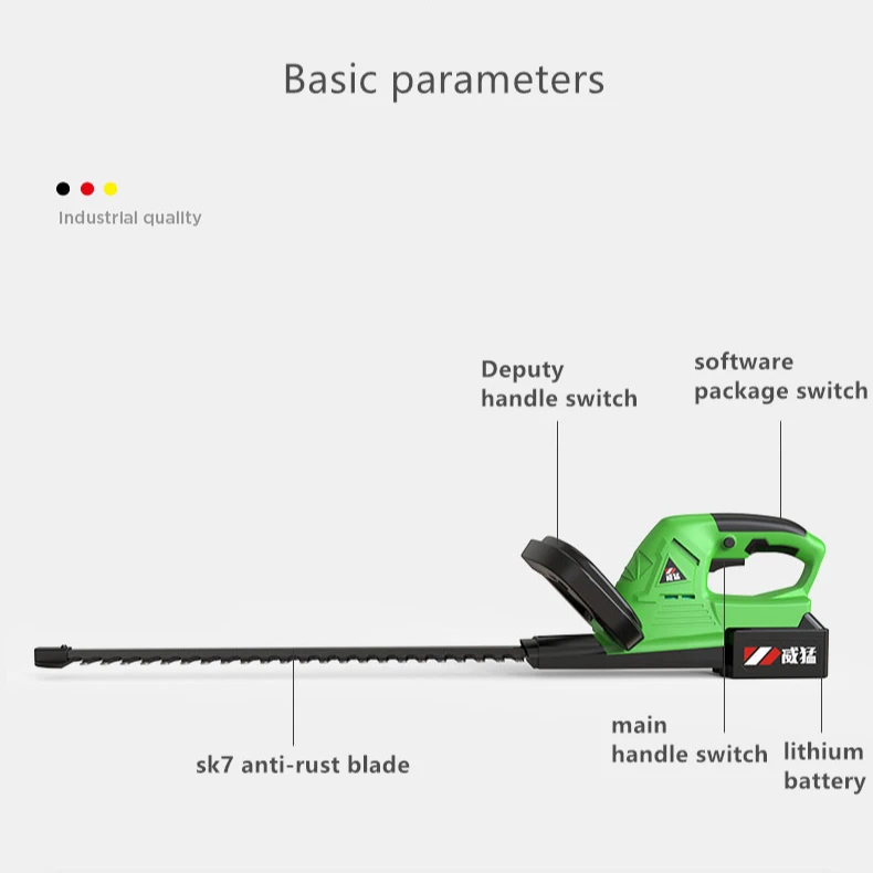 WHAMX 21v cordless garden Electric Cordless Lithium battery tree hedge trimmer