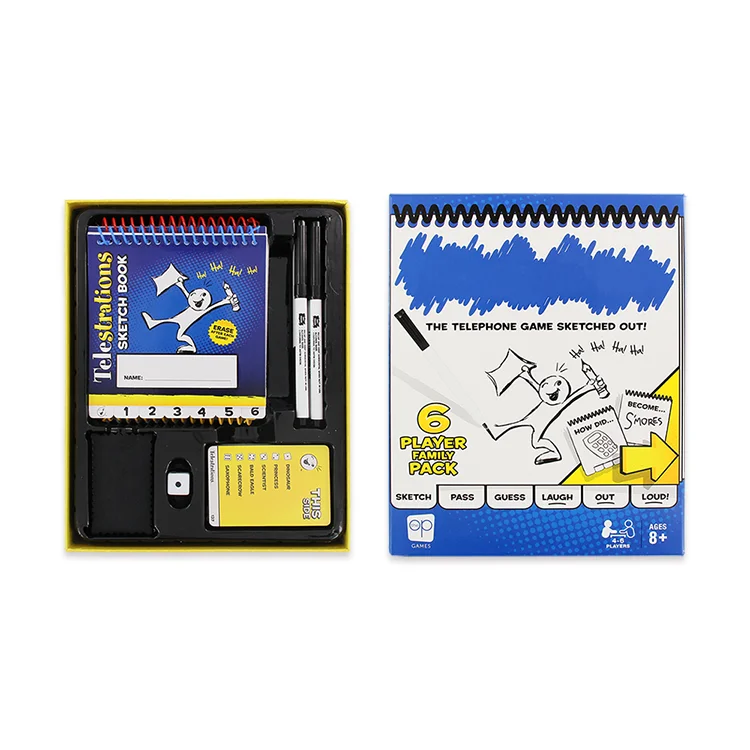 telephone sketched out custom game multiplayer family pack children paint guess words for kids board game entertainment