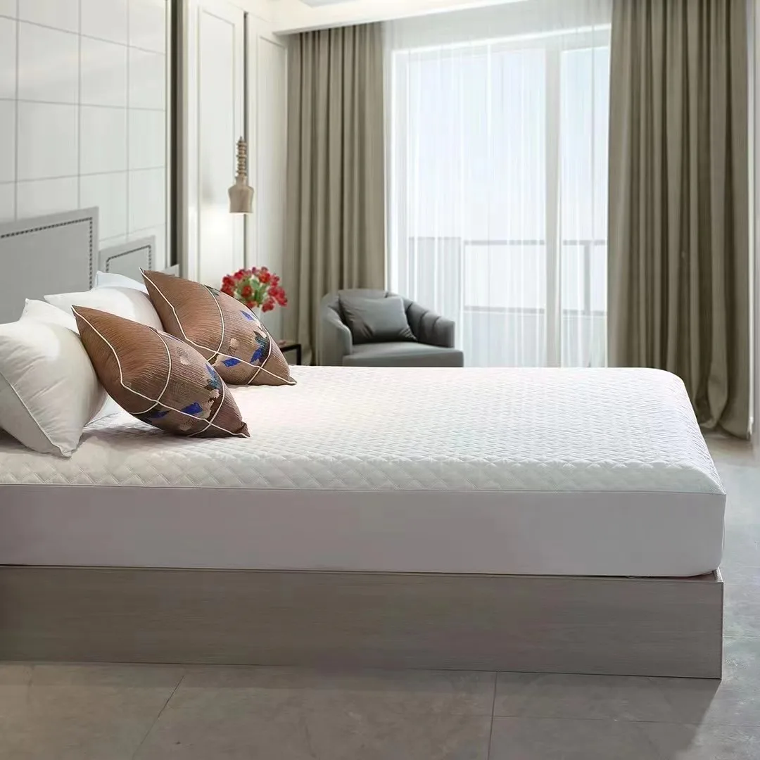 Queen Size Quilted Bed Cover Fitted Mattress Pad Cover Elastic Fitted Mattress Protector Waterproof bed bug mattress cover