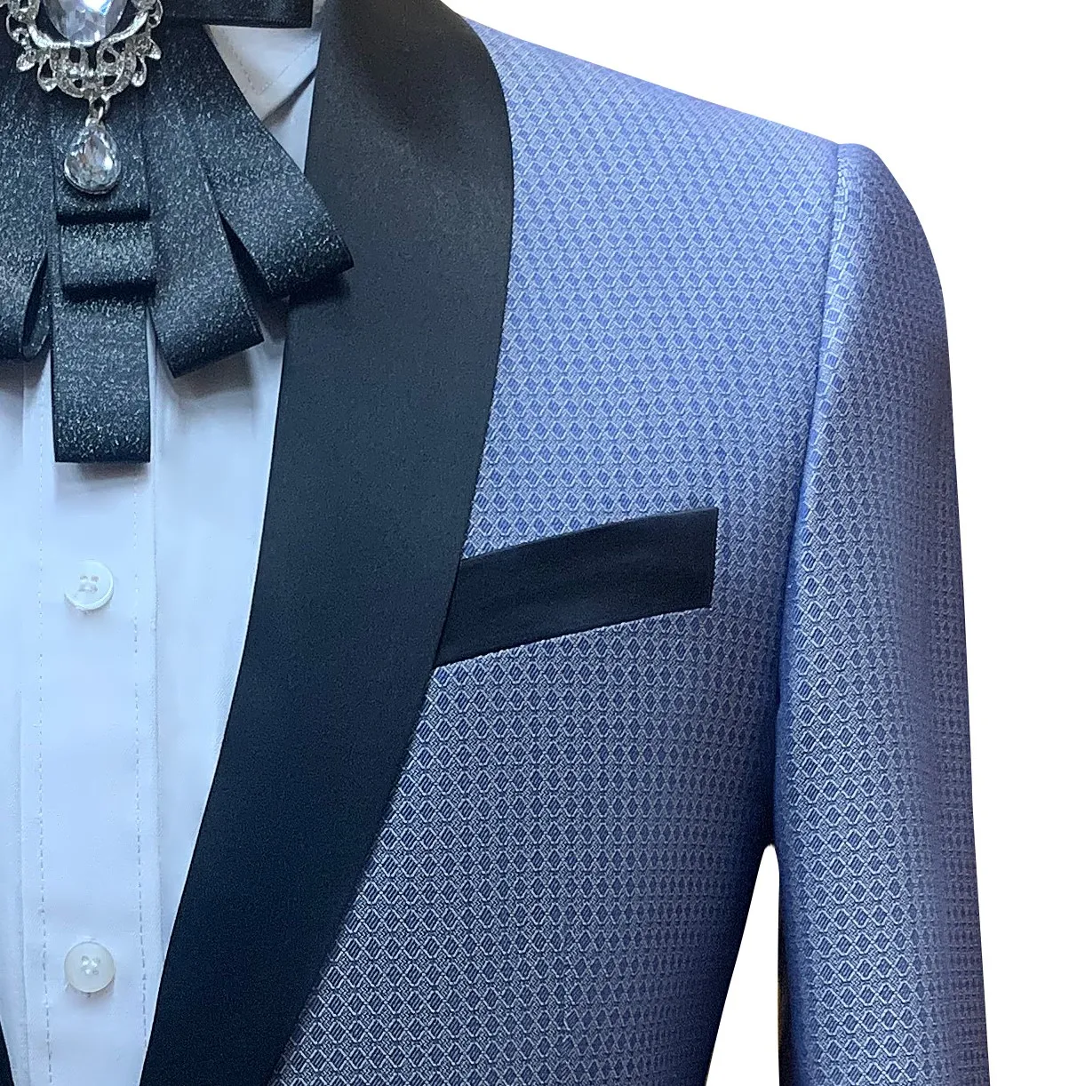 
Wedding Tuxedos Groom Shawl Lapel Custom Prom Business Boyfriend Jacket Pants Mens Suits 