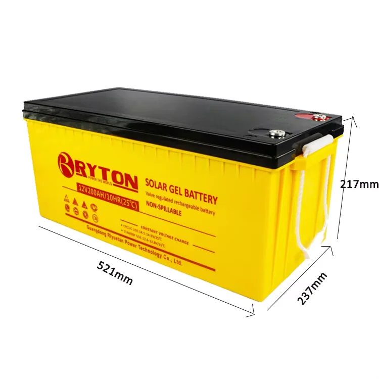 Long cycle life 12V 200Ah GEL Solar Battery Storage battery for Energy Storage system