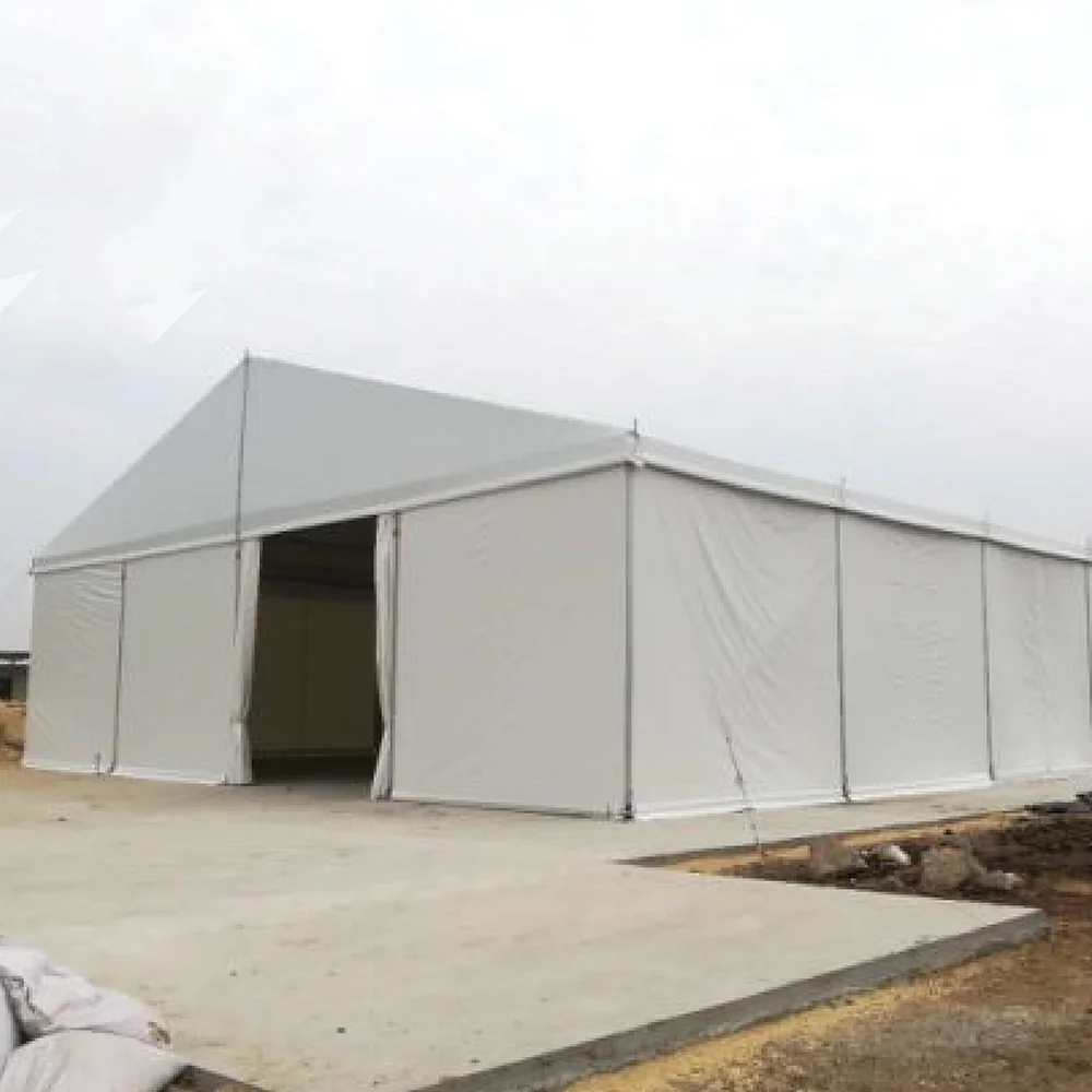 Outdoor Large A Shaped Structure Waterproof Storage White Pvc Aluminum Industrial Warehouse Tent