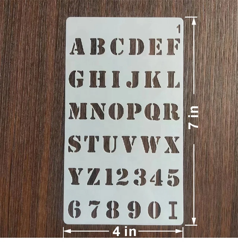 12 Pack Letter Stencils, 4 x 7 Inch Alphabet Stencils, Letter Painting Stencils For Journal Notebook, Diary, Scrapbook