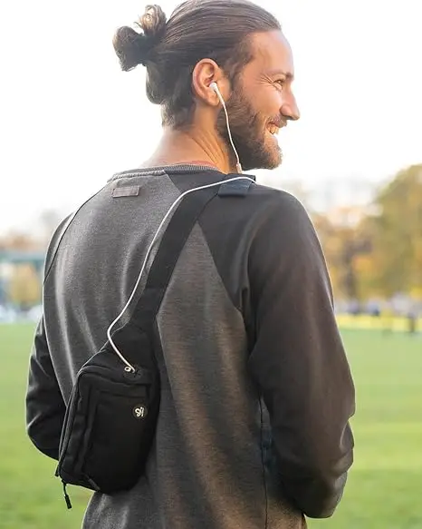 Anti-theft large size running waist belt bumbags for men women travel or running walking