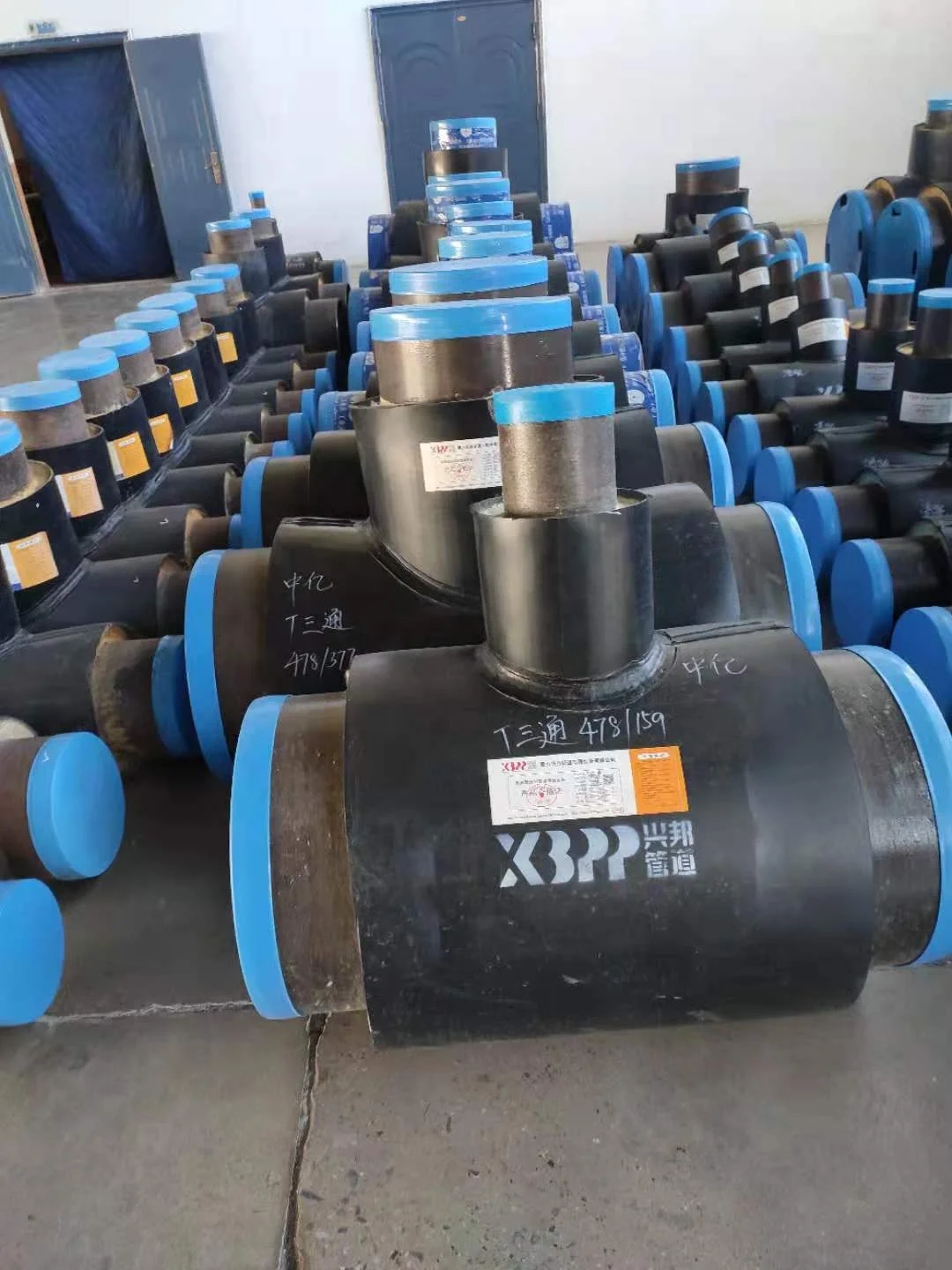 high quality district heating and cooling pre insulated tee for insulation pipe