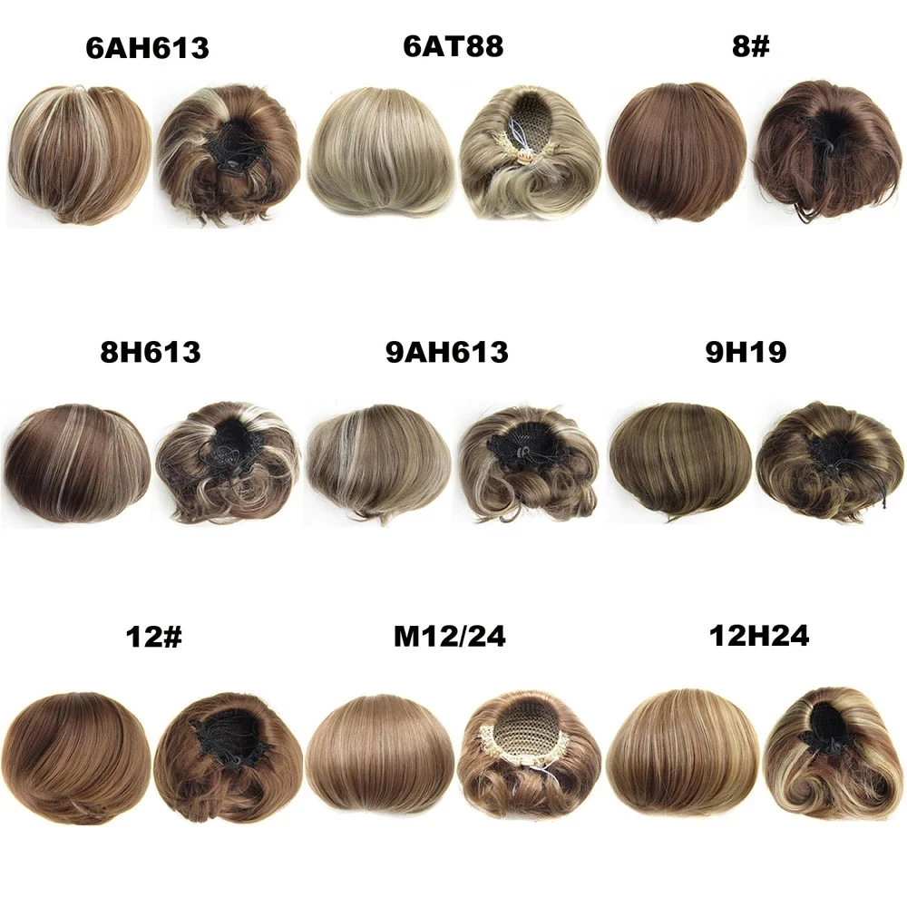 Wholesale Synthetic Flexible Hair Buns Curly Scrunchy Chignon Chignon Updo Hairpiece Hair Bun