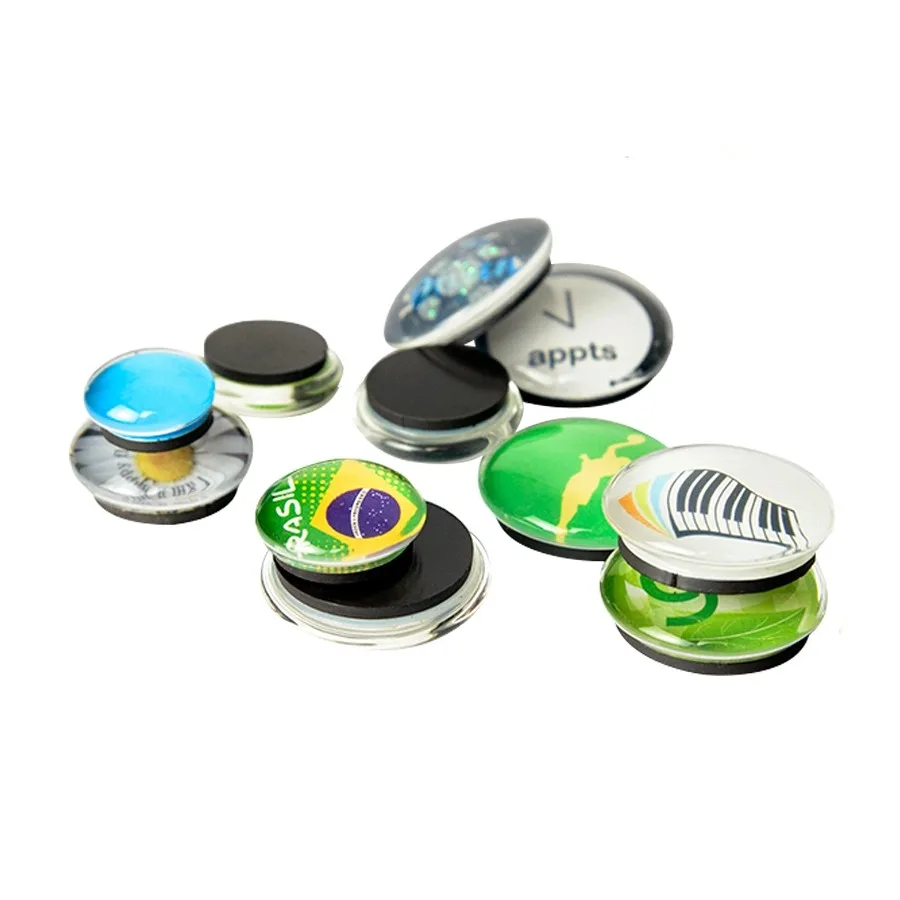 Promotional Gift Customized Crystal Glass Dome Fridge Magnet Round Dome Fridge Magnets on Fridge Door Magnet Sticker